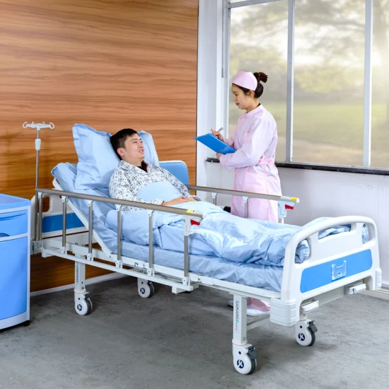 A2K Saikang Großhandel bewegliches Metall 2 Kurbeln 2 Funktionen verstellbares manuelles medizinisches Krankenhausbett